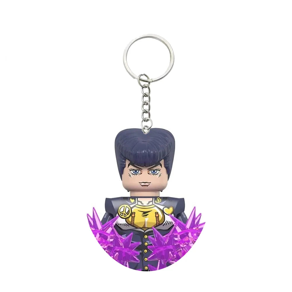 Minifigura de bloques de Josuke Higashikata con llavero