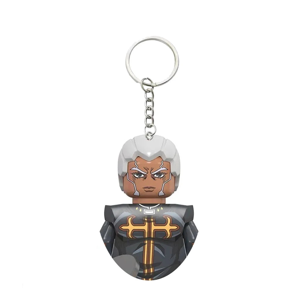 Minifigura de bloques de Enrico Pucci con llavero